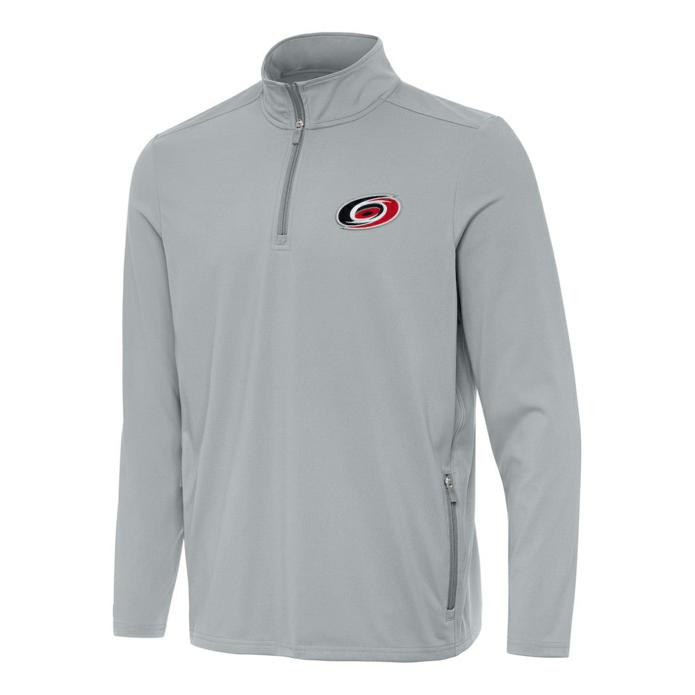 Carolina Hurricanes Antigua Perilous Quarter-Zip Sweatshirt - Gray Sweatshirts