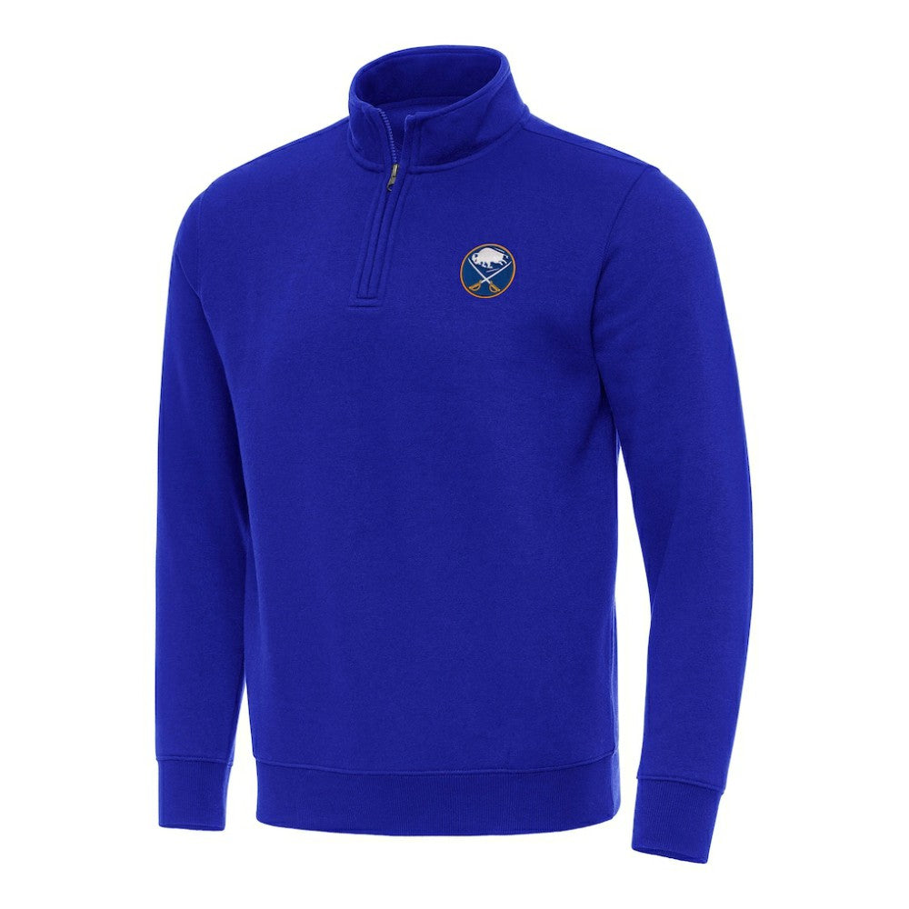Buffalo Sabres Antigua Victory Quarter-Zip Mock Sweatshirt - Royal Sweatshirts