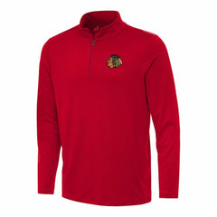 Chicago Blackhawks Antigua Reprocess Quarter-Zip Top - Red Tops