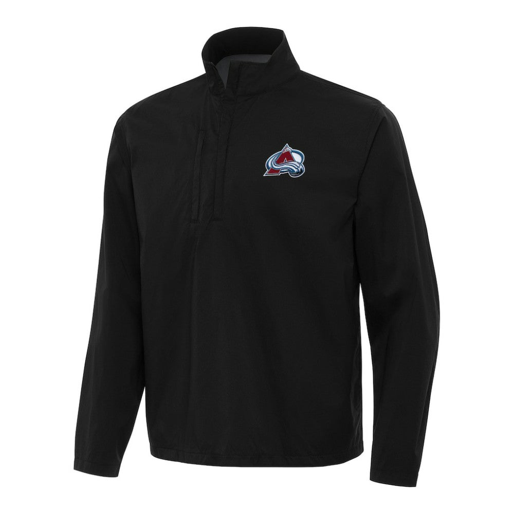 Colorado Avalanche Antigua Brisk Quarter-Zip Windbreaker - Black