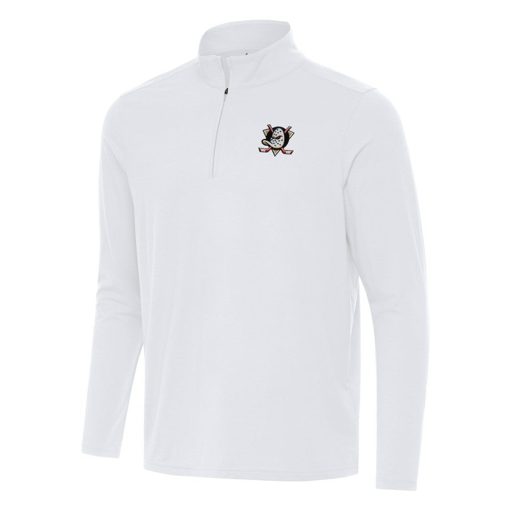 Anaheim Ducks Antigua Intent Quarter-Zip Top - White Tops