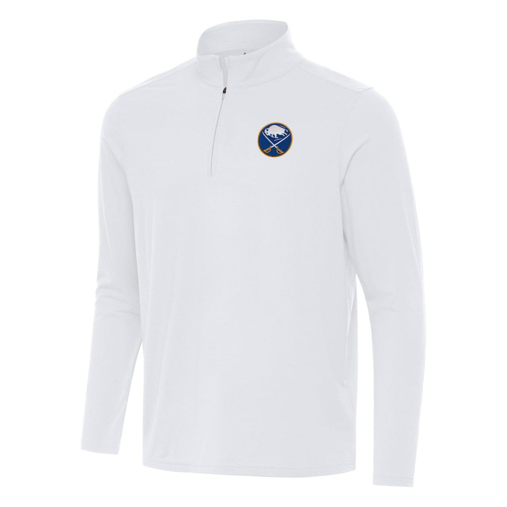 Buffalo Sabres Antigua Intent Quarter-Zip Top - White Tops