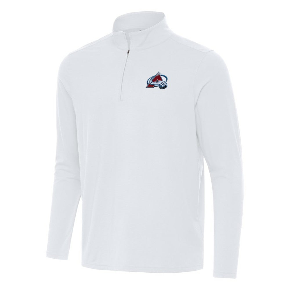 Colorado Avalanche Antigua Intent Quarter-Zip Top - White Tops