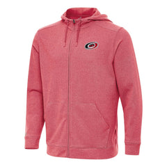 Carolina Hurricanes Antigua Effortless Full-Zip Hoodie Jacket - Heather Red Hoodies