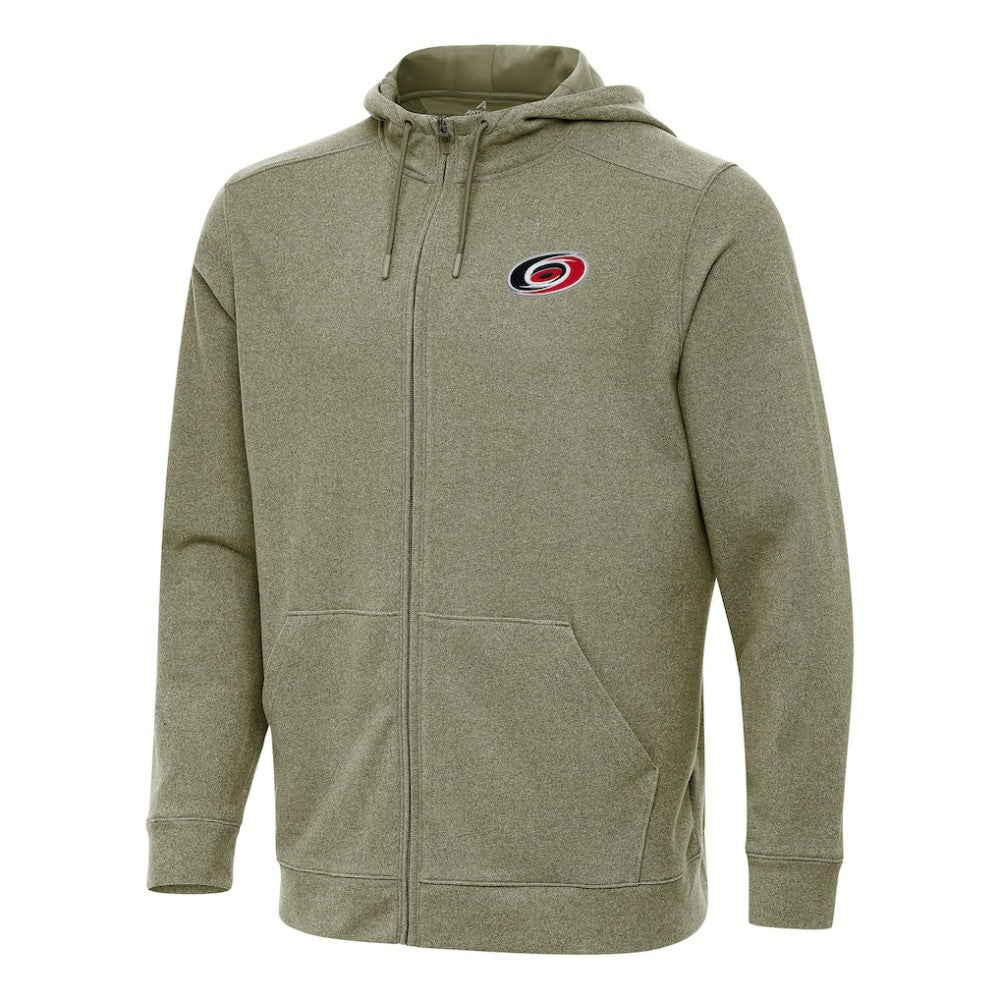 Carolina Hurricanes Antigua Effortless Full-Zip Hoodie Jacket - Olive Hoodies