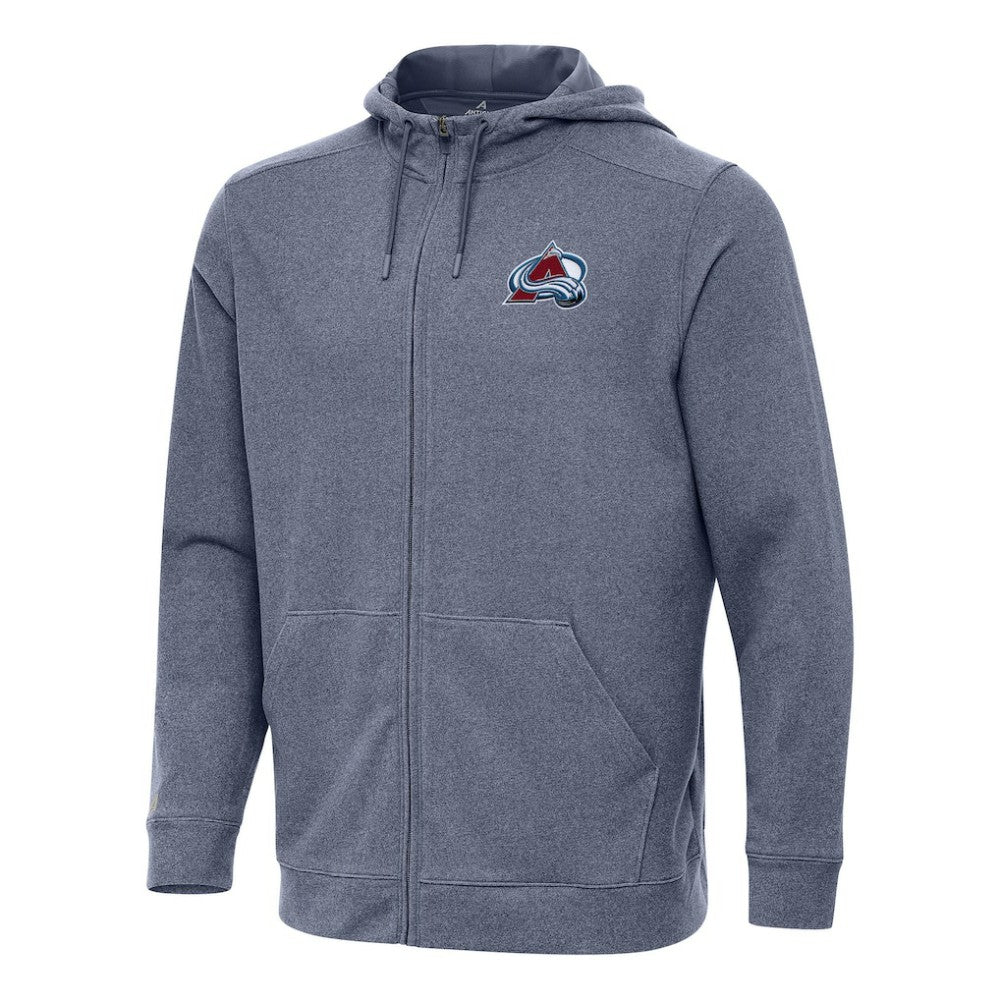 Colorado Avalanche Antigua Effortless Full-Zip Hoodie Jacket - Heather Navy Hoodies