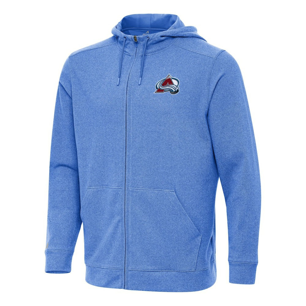 Colorado Avalanche Antigua Effortless Full-Zip Hoodie Jacket - Heather Royal Hoodies