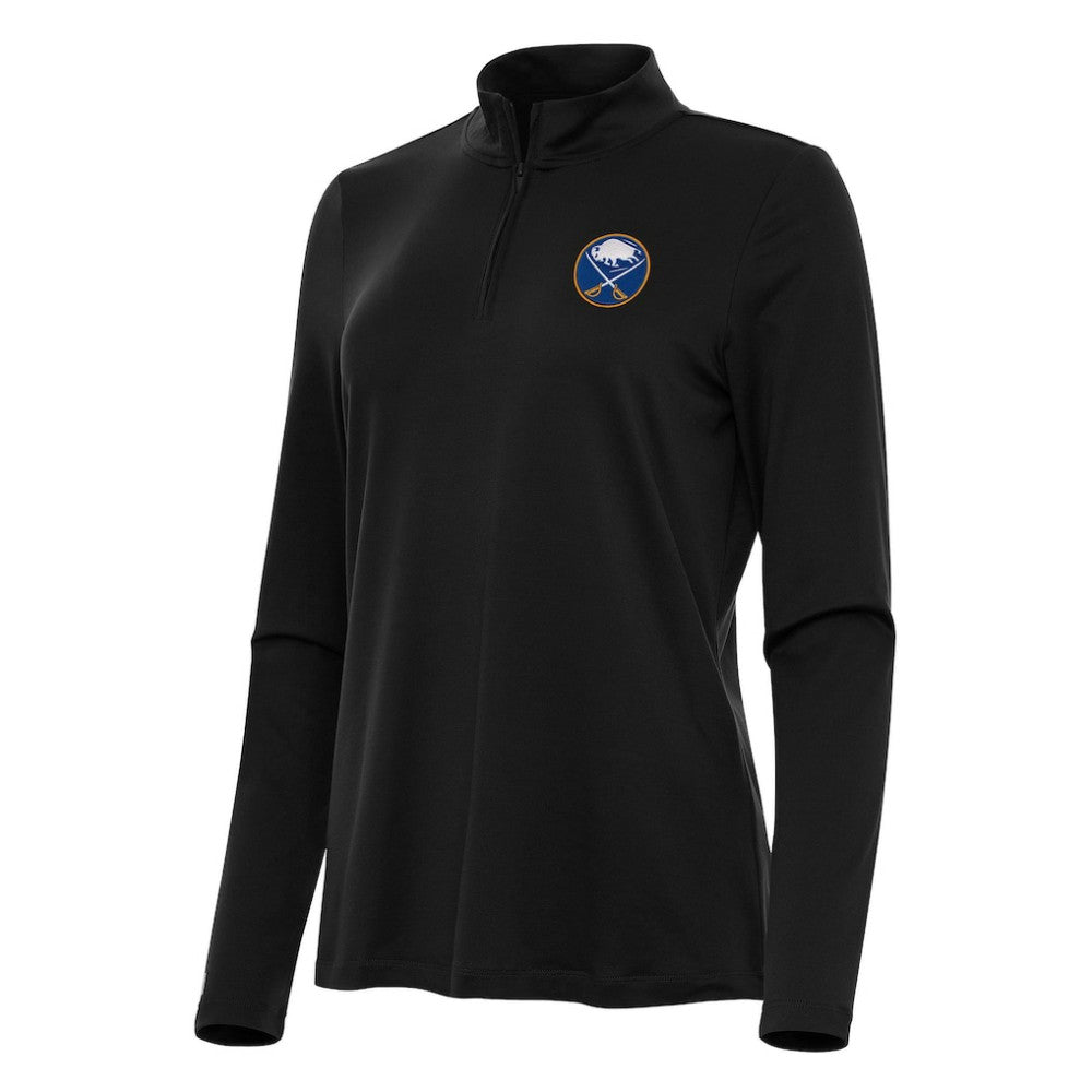 Buffalo Sabres Antigua Women's Reprocess Quarter-Zip Top - Black Tops