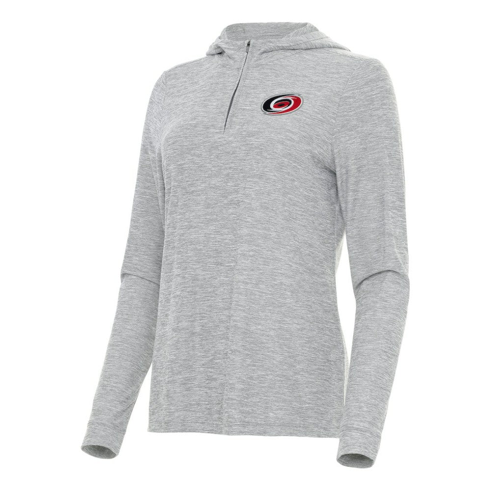Carolina Hurricanes Antigua Women's Daybreak Quarter-Zip Hoodie - Heather Gray Hoodies