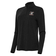 Anaheim Ducks Antigua Women's Bright Quarter-Zip Top - Heather Black Tops