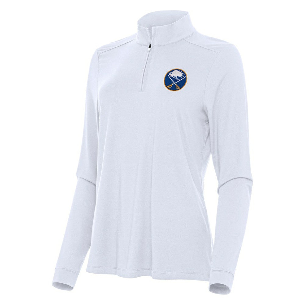 Buffalo Sabres Antigua Women's Intent Quarter-Zip Top - White Tops