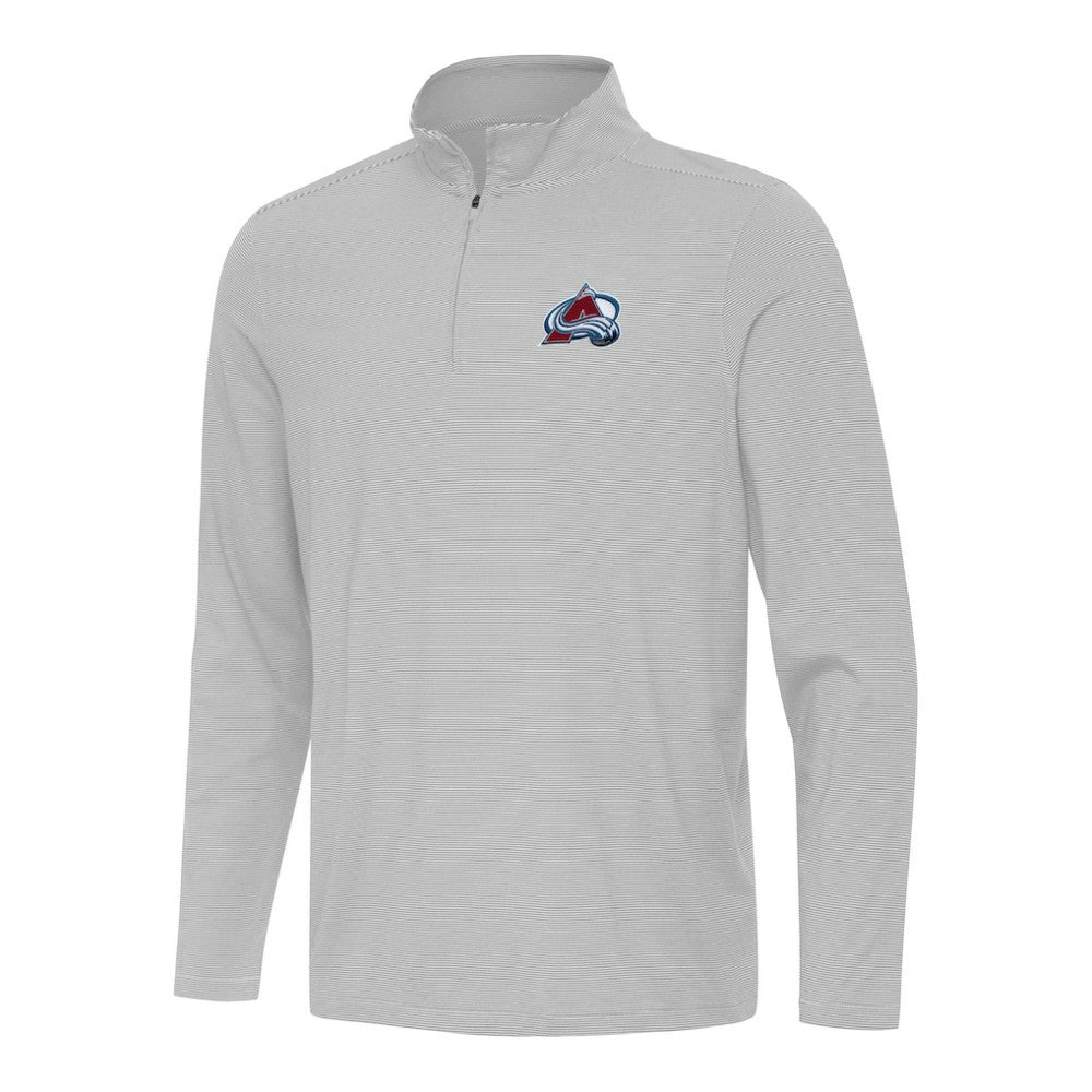 Colorado Avalanche Antigua Twine Quarter-Zip Top - Gray Tops