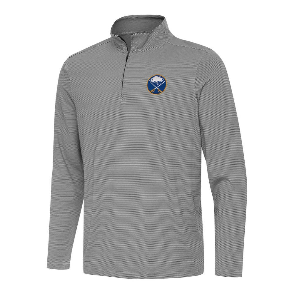 Buffalo Sabres Antigua Twine Quarter-Zip Top - Black Tops