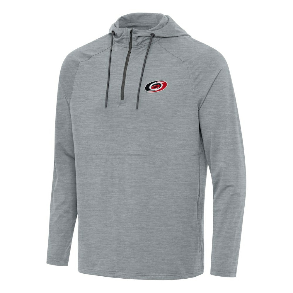 Carolina Hurricanes Antigua Spikes Quarter-Zip Hoodie - Heather Gray Hoodies