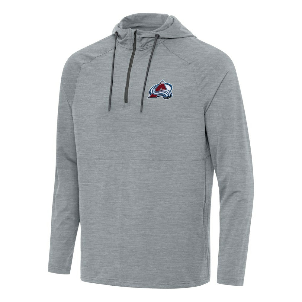 Colorado Avalanche Antigua Spikes Quarter-Zip Hoodie - Heather Gray Hoodies