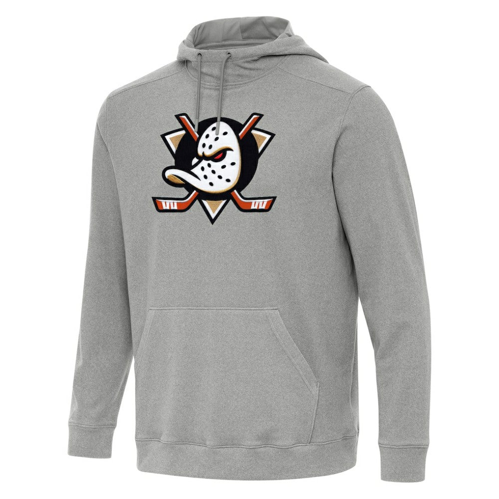 Anaheim Ducks Antigua Cloud Pullover Hoodie - Heather Gray Hoodies