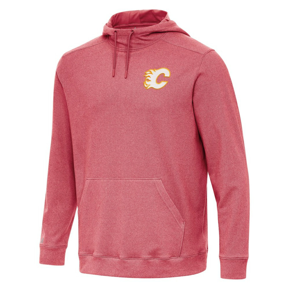 Calgary Flames Antigua Cloud Pullover Hoodie - Heather Red Hoodies
