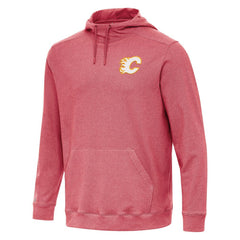 Calgary Flames Antigua Cloud Pullover Hoodie - Heather Red Hoodies
