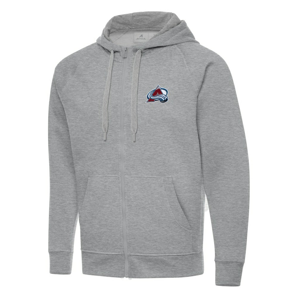 Colorado Avalanche Antigua Big & Tall Victory Full-Zip Hoodie - Heather Gray Hoodies