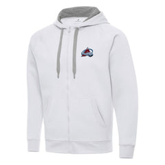 Colorado Avalanche Antigua Big & Tall Victory Full-Zip Hoodie - White Hoodies