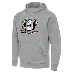 Anaheim Ducks Antigua Big & Tall Victory Pullover Hoodie - Heather Gray Hoodies
