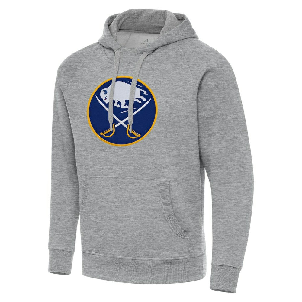 Buffalo Sabres Antigua Big & Tall Victory Pullover Hoodie - Heather Gray Hoodies