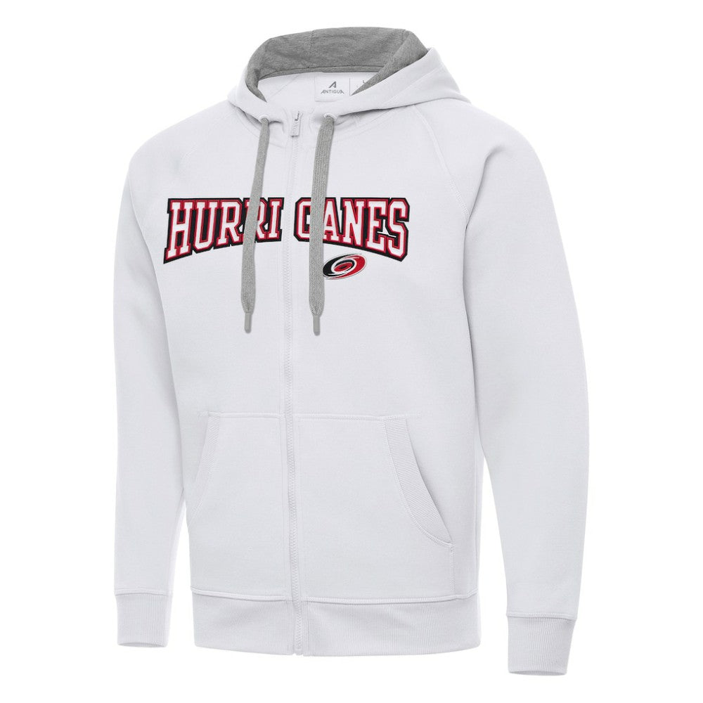 Carolina Hurricanes Antigua Big & Tall Victory Full-Zip Hoodie - White Hoodies