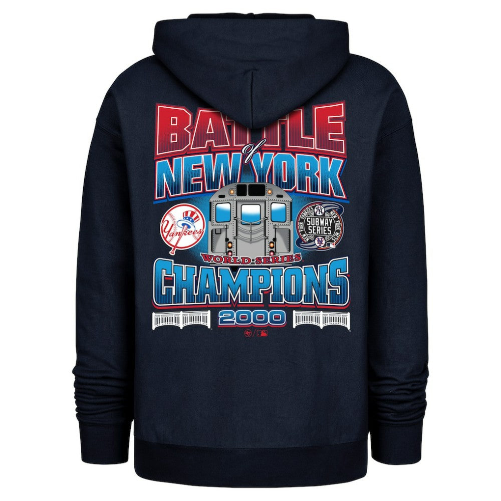 New York Yankees 2000 World Series Champions Showcase Backer Pullover Hoodie Navy