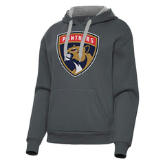 Florida Panthers Antigua Women's Victory Pullover Hoodie - Charcoal Hoodies