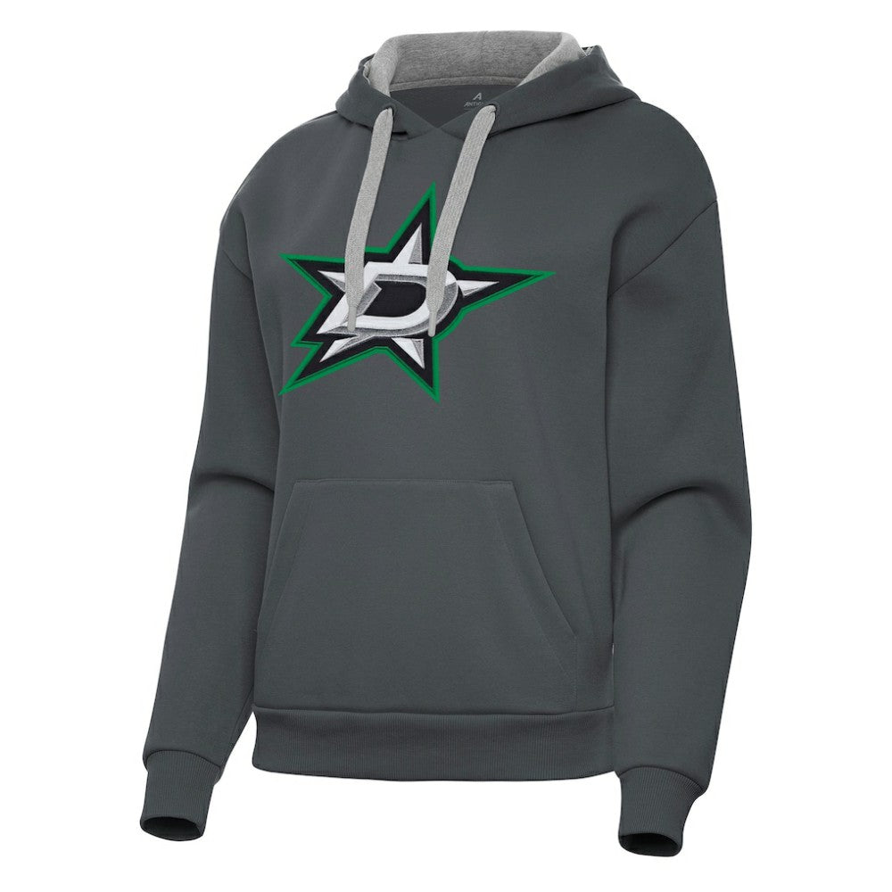 Dallas Stars Antigua Women's Victory Pullover Hoodie - Charcoal Hoodies