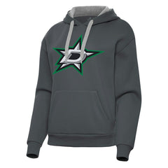 Dallas Stars Antigua Women's Victory Pullover Hoodie - Charcoal Hoodies