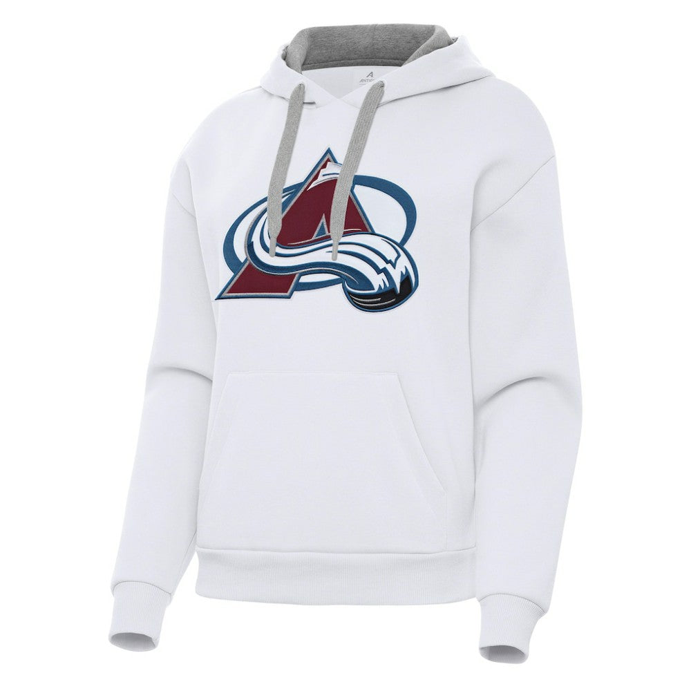 Colorado Avalanche Antigua Women's Victory Pullover Hoodie - White Hoodies