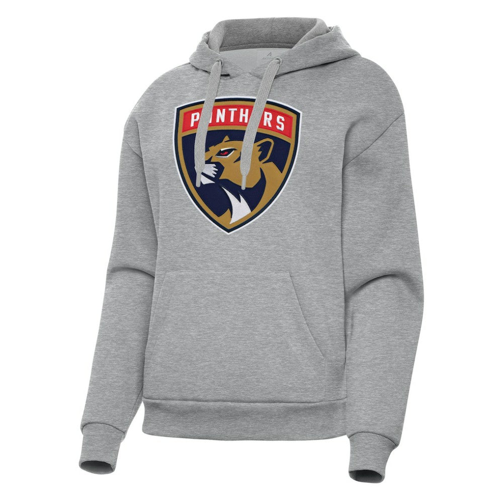 Florida Panthers Antigua Women's Victory Pullover Hoodie - Heather Gray Hoodies
