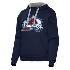 Colorado Avalanche Antigua Women's Victory Pullover Hoodie - Navy Hoodies