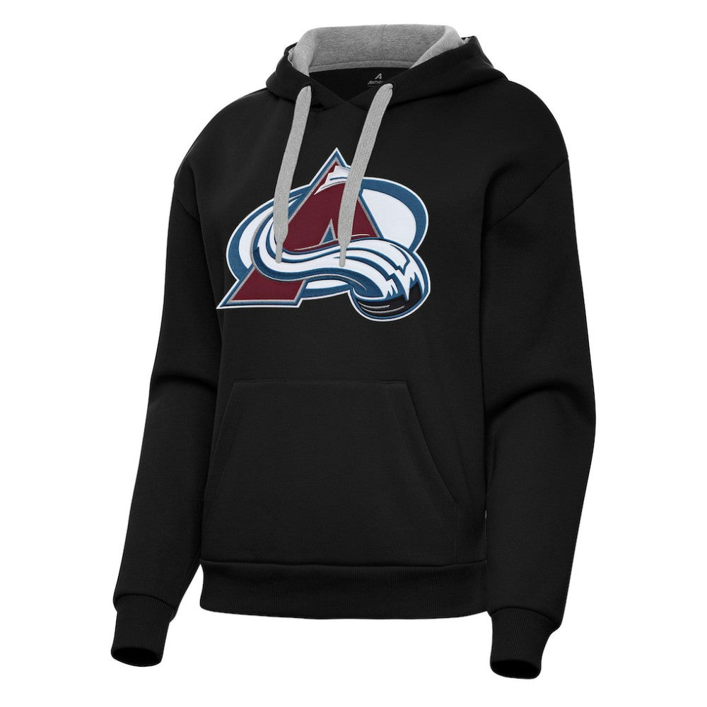 Colorado Avalanche Antigua Women's Victory Pullover Hoodie - Black Hoodies