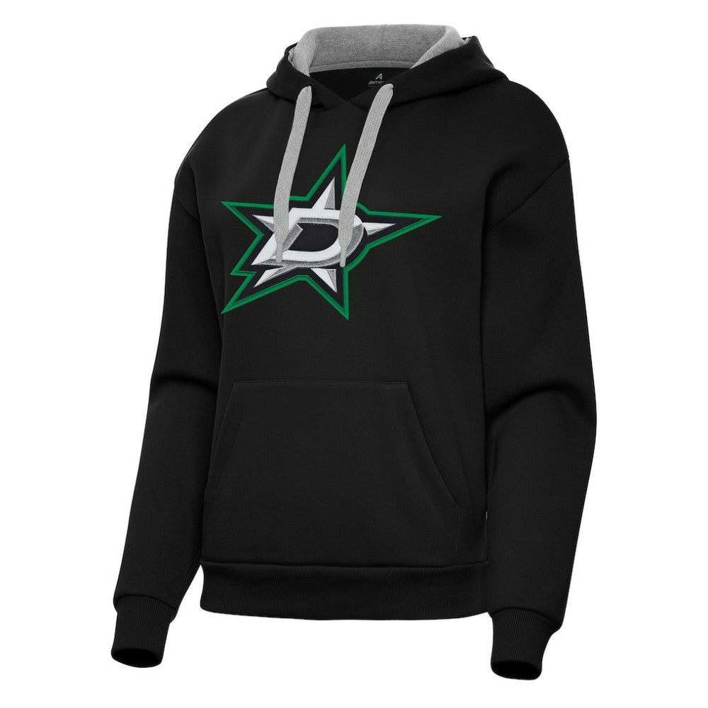 Dallas Stars Antigua Women's Victory Pullover Hoodie - Black Hoodies