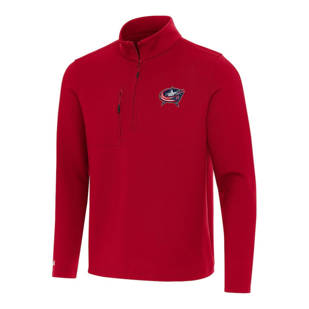 Columbus Blue Jackets Antigua Insider Quarter-Zip Top - Red Jackets