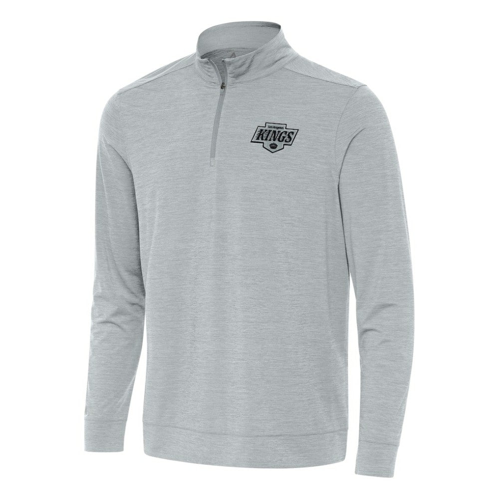 Los Angeles Kings Antigua Bright Quarter-Zip Top - Heather Gray Tops