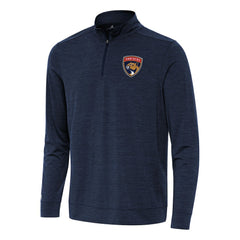 Florida Panthers Antigua Bright Quarter-Zip Top - Heather Navy Tops