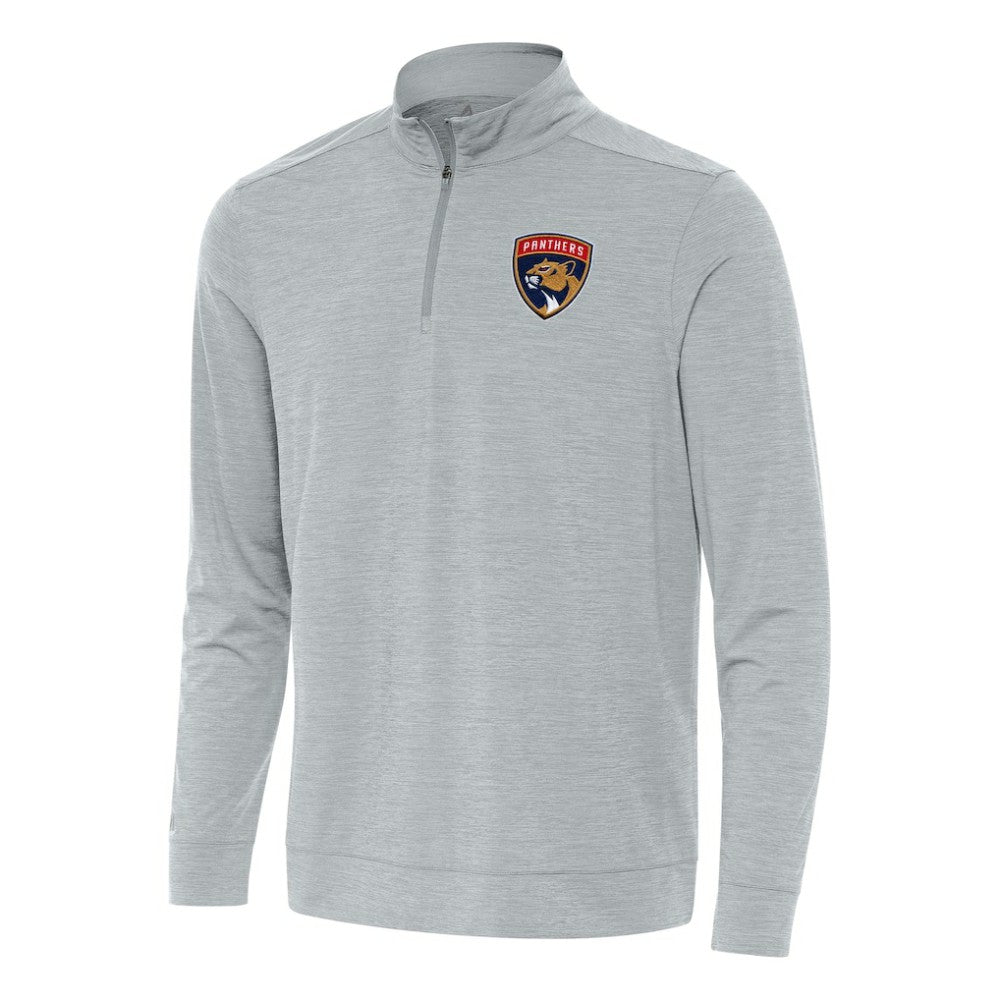 Florida Panthers Antigua Bright Quarter-Zip Top - Heather Gray Tops