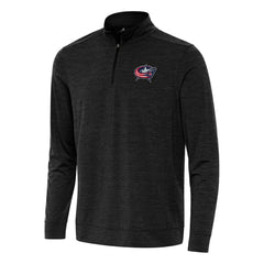 Columbus Blue Jackets Antigua Bright Quarter-Zip Top - Heather Black Jackets