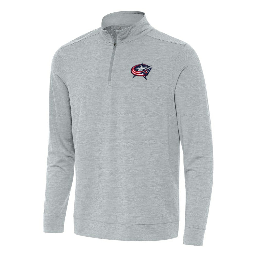 Columbus Blue Jackets Antigua Bright Quarter-Zip Top - Heather Gray Jackets