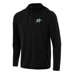 Dallas Stars Antigua Tidy Quarter-Zip Hoodie - Heather Black Hoodies