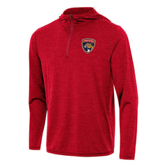 Florida Panthers Antigua Tidy Quarter-Zip Hoodie - Heather Red Hoodies