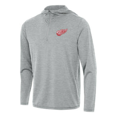 Detroit Red Wings Antigua Tidy Quarter-Zip Hoodie - Heather Gray Hoodies