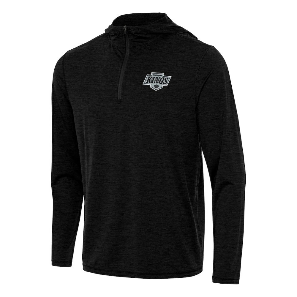 Los Angeles Kings Antigua Tidy Quarter-Zip Hoodie - Heather Black Hoodies