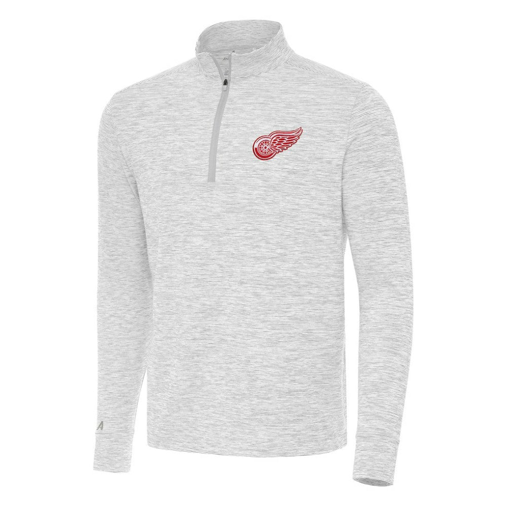 Detroit Red Wings Antigua Cause Quarter-Zip Top - Gray Tops
