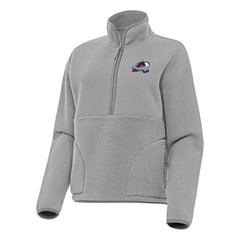 Colorado Avalanche Antigua Women's Figure Half-Zip Pullover Sweatshirt - Gray Sweatshirts