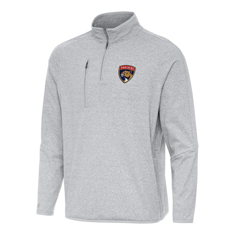 Florida Panthers Antigua Certain Quarter-Zip Tri-Blend Sweatshirt - Heather Gray Sweatshirts
