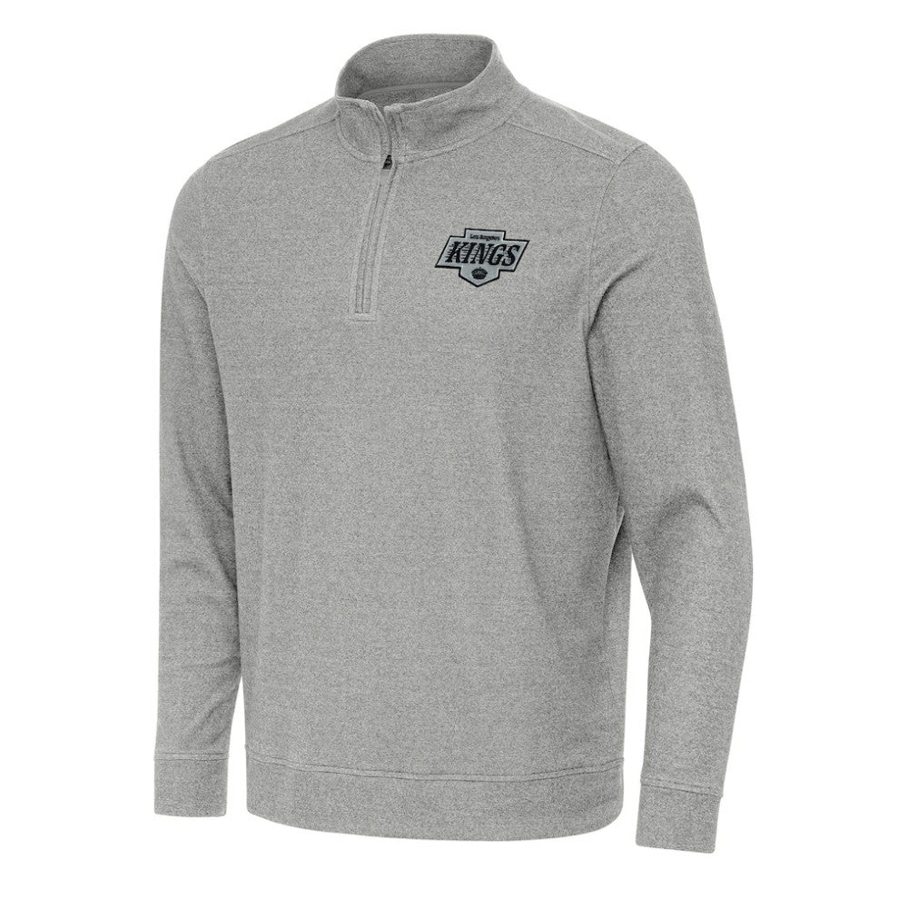 Los Angeles Kings Antigua Subtle Quarter-Zip Sweatshirt - Heather Gray Sweatshirts